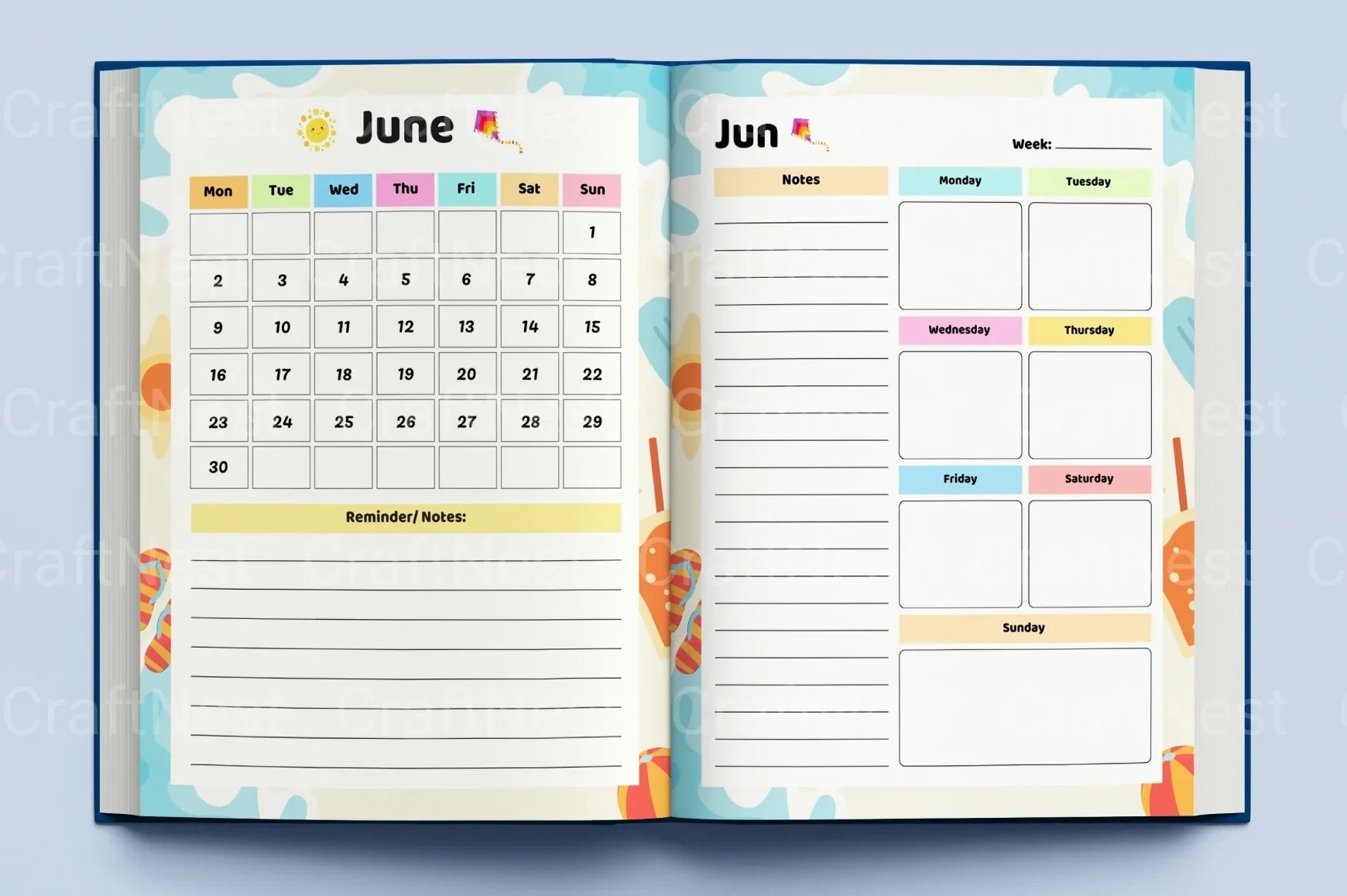 Summer Planner for Kids - CraftNest - Digital Crafting and Art