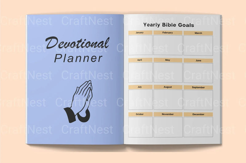 Devotional Planner for Spiritual Growth - CraftNest - Digital Crafting and Art