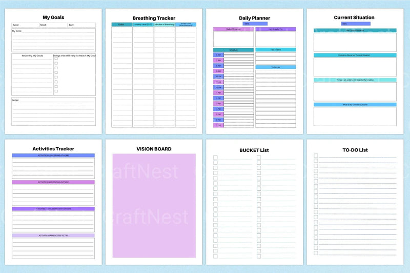 Depression Workbook: Effective Strategies for Mental Health - CraftNest - Digital Crafting and Art