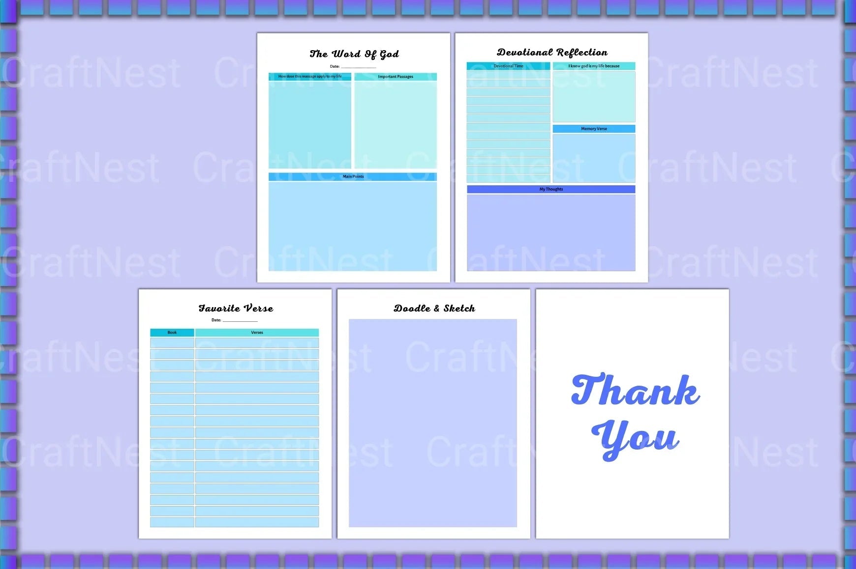 Bible Devotional Planner for Daily Inspiration - CraftNest - Digital Crafting and Art