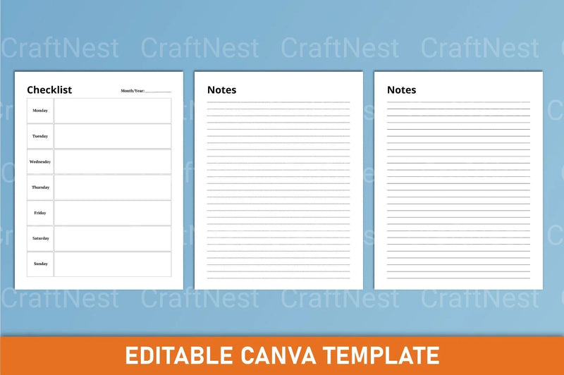 Happy Life Planner Canva Interior - CraftNest - Digital Crafting and Art