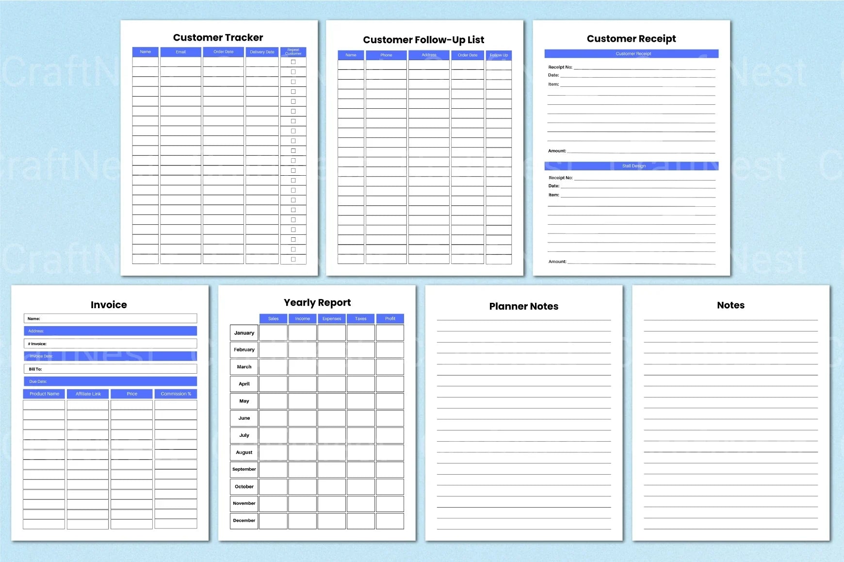 Craft Handmade Business Planner - CraftNest - Digital Crafting and Art