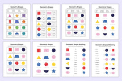 Kindergarten Shapes Workbook for Early Learning - CraftNest - Digital Crafting and Art