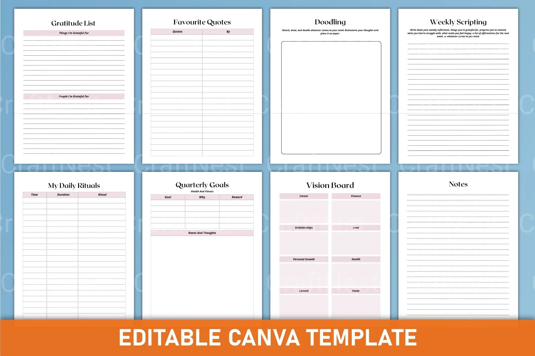 Manifestation Canva Template for Creative Designs - CraftNest - Digital Crafting and Art