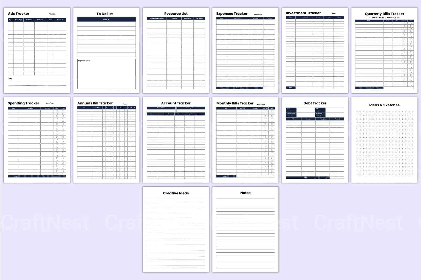 Small Business Planner Starting at $100 - CraftNest - Digital Crafting and Art