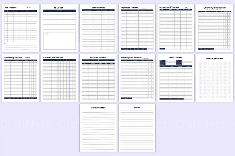 Small Business Planner Starting at $100 - CraftNest - Digital Crafting and Art