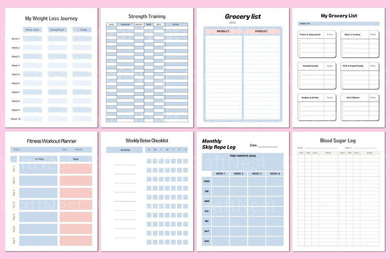 Fitness Planner Guide - CraftNest - Digital Crafting and Art