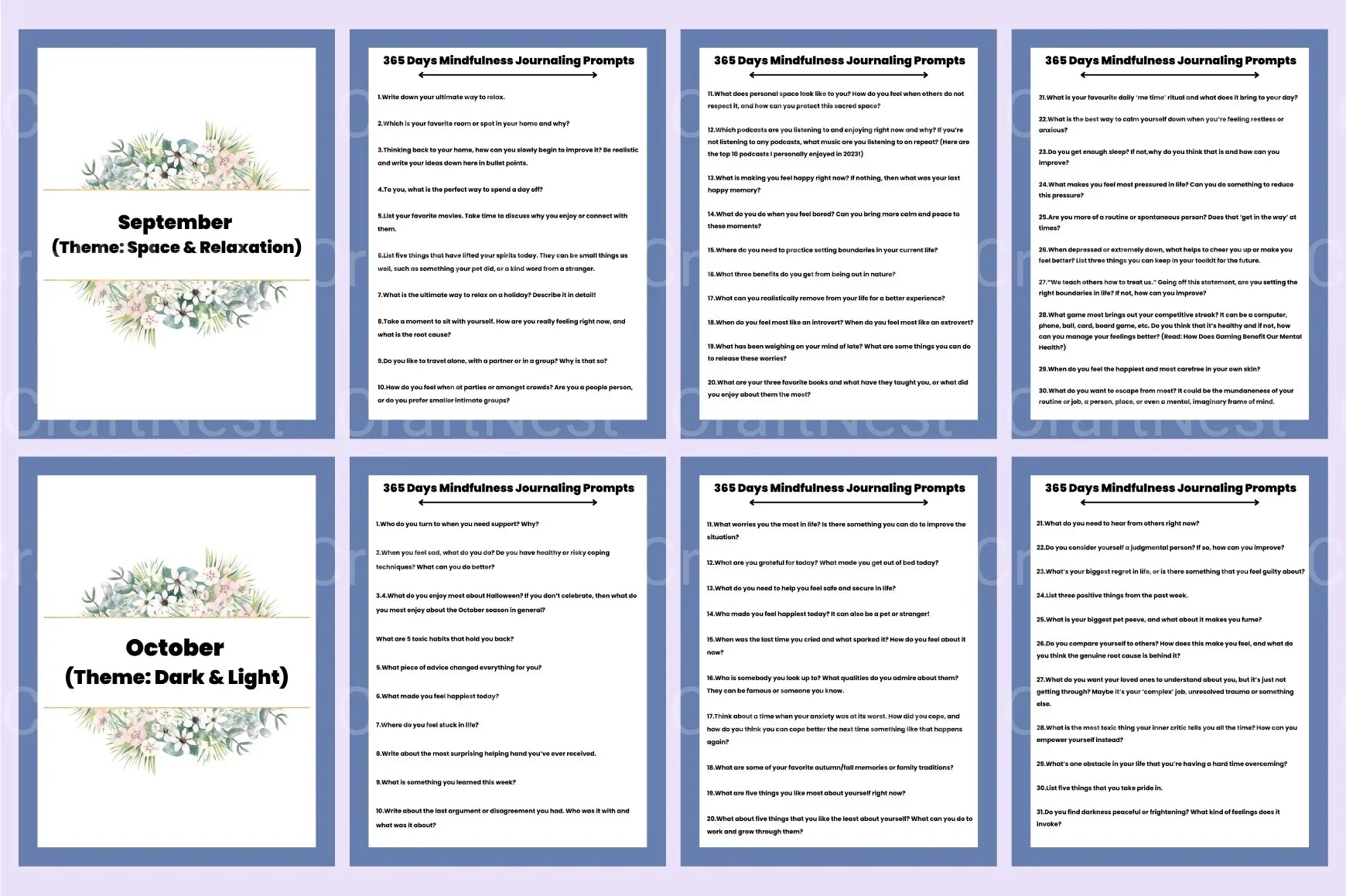 Mindfulness Journaling Prompts for Daily Reflection - CraftNest - Digital Crafting and Art