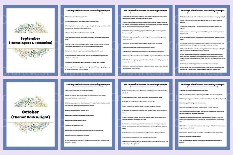 Mindfulness Journaling Prompts for Daily Reflection - CraftNest - Digital Crafting and Art
