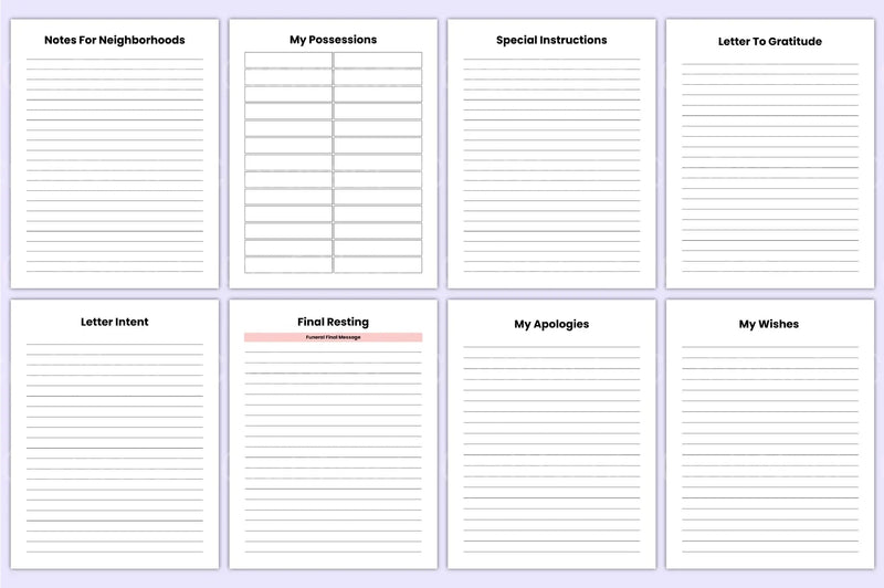 End of Life Planner Guide - CraftNest - Digital Crafting and Art