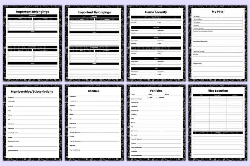 Final Wishes Legacy Organizer - CraftNest - Digital Crafting and Art