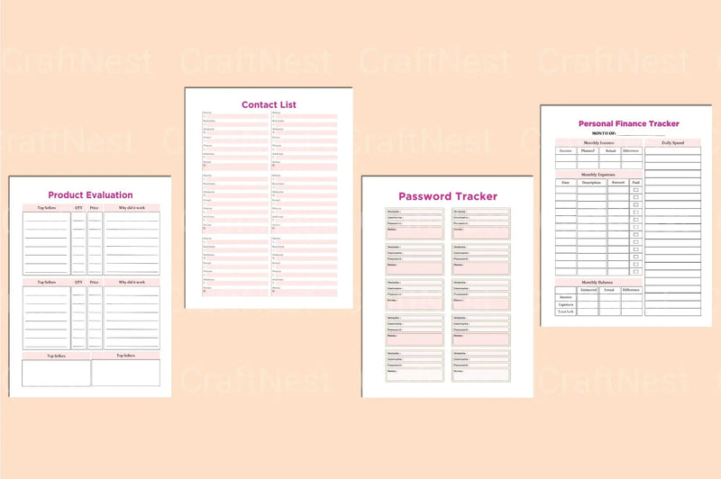 Side Hustle Planner - CraftNest - Digital Crafting and Art