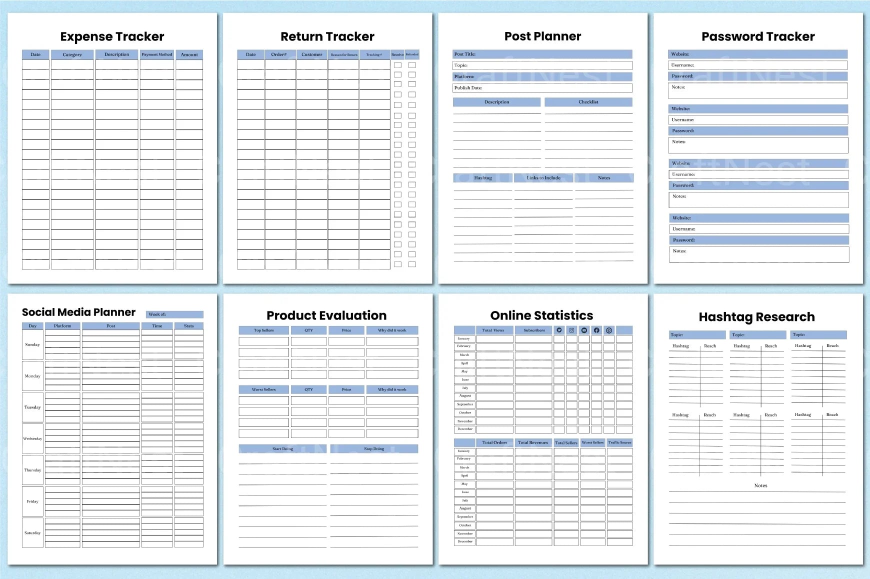 Business Workbook Template for Success - CraftNest - Digital Crafting and Art