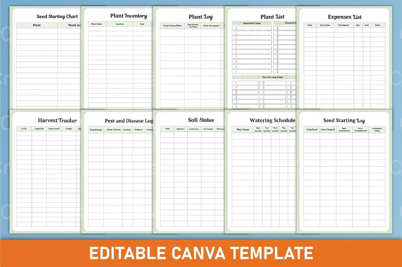 Home Plant Care Planner Template - CraftNest - Digital Crafting and Art