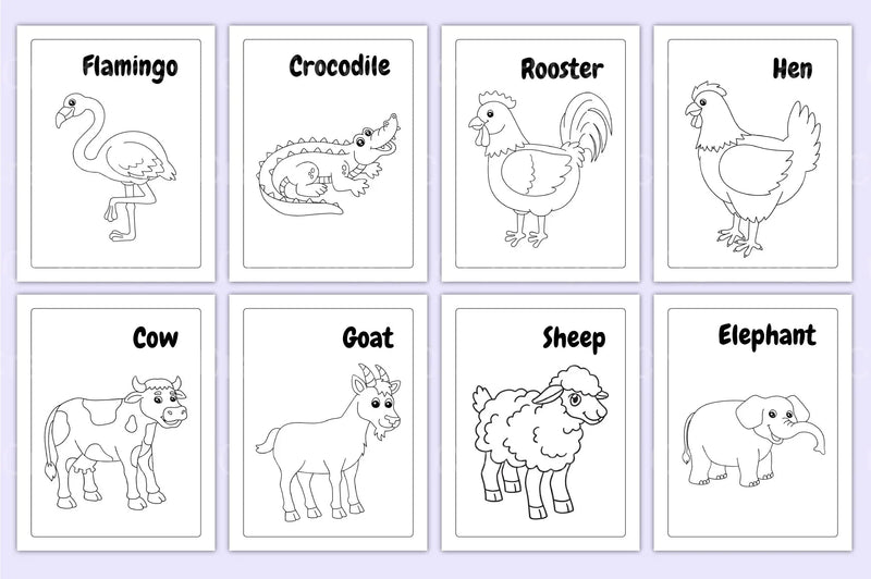Animal Coloring Activity Book for Kids - CraftNest - Digital Crafting and Art