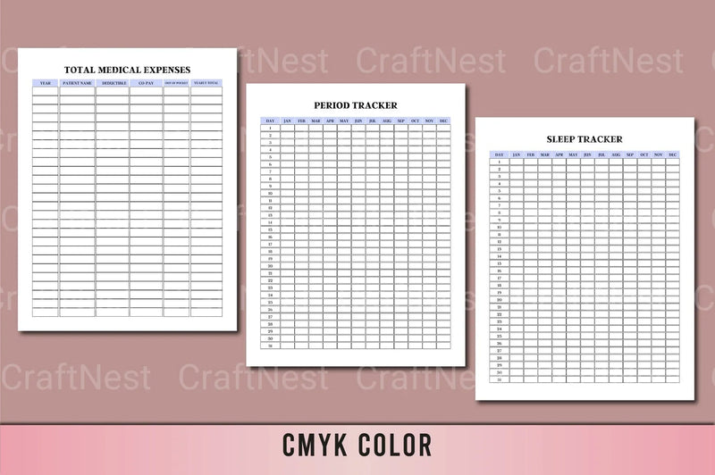 Medical Planner Template - CraftNest - Digital Crafting and Art