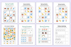 Kindergarten Spring Workbook for Early Learning - CraftNest - Digital Crafting and Art