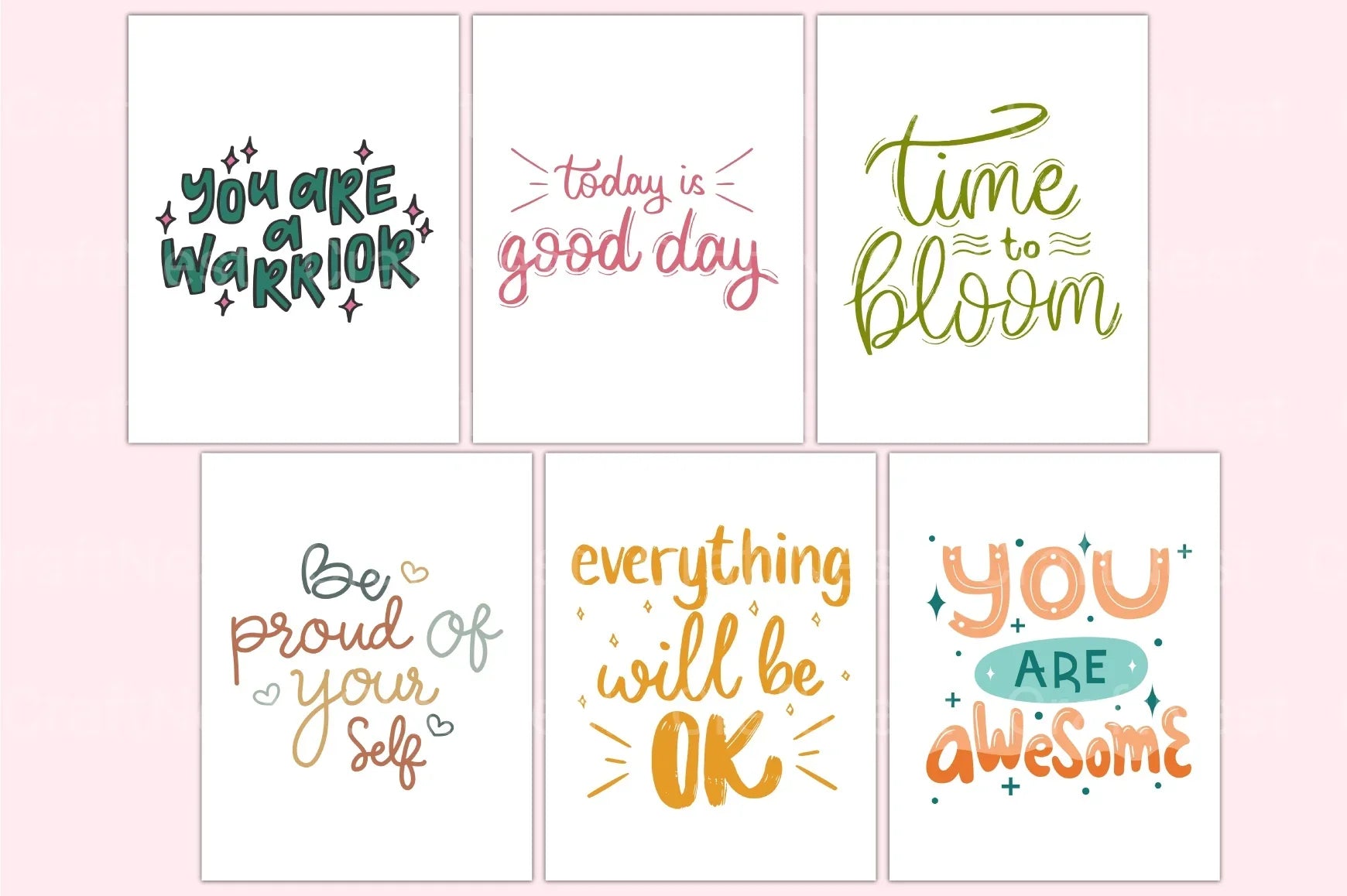 Kids Positive Affirmations Canva Template - CraftNest - Digital Crafting and Art
