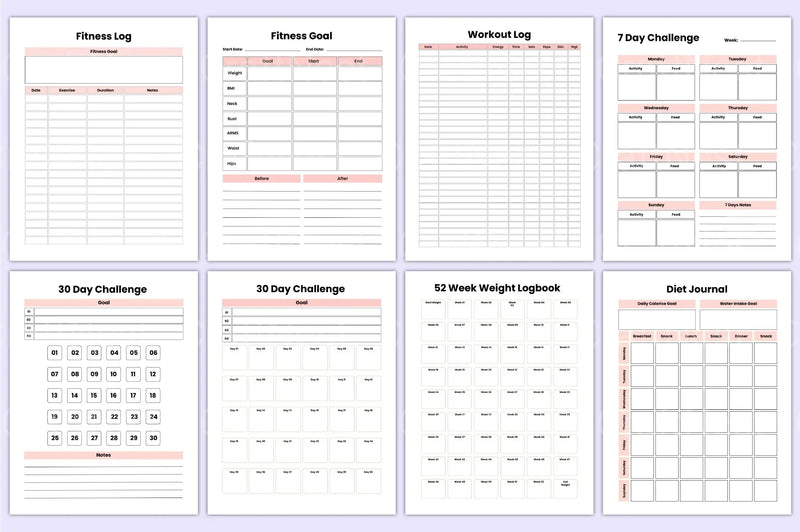 Weight Loss Planner - CraftNest - Digital Crafting and Art