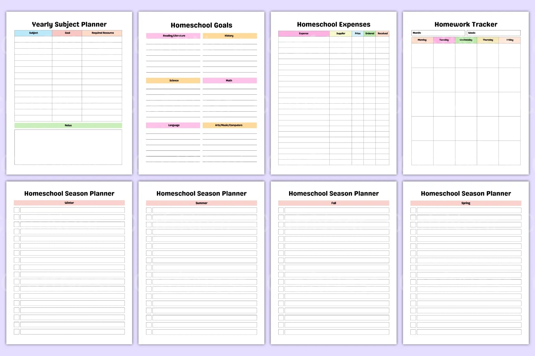 Ultimate Home School Planner - CraftNest - Digital Crafting and Art