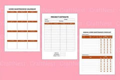 Home Care Maintenance Organizer - CraftNest - Digital Crafting and Art