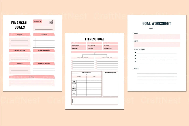 Goal Planning Workbook for Success - CraftNest - Digital Crafting and Art