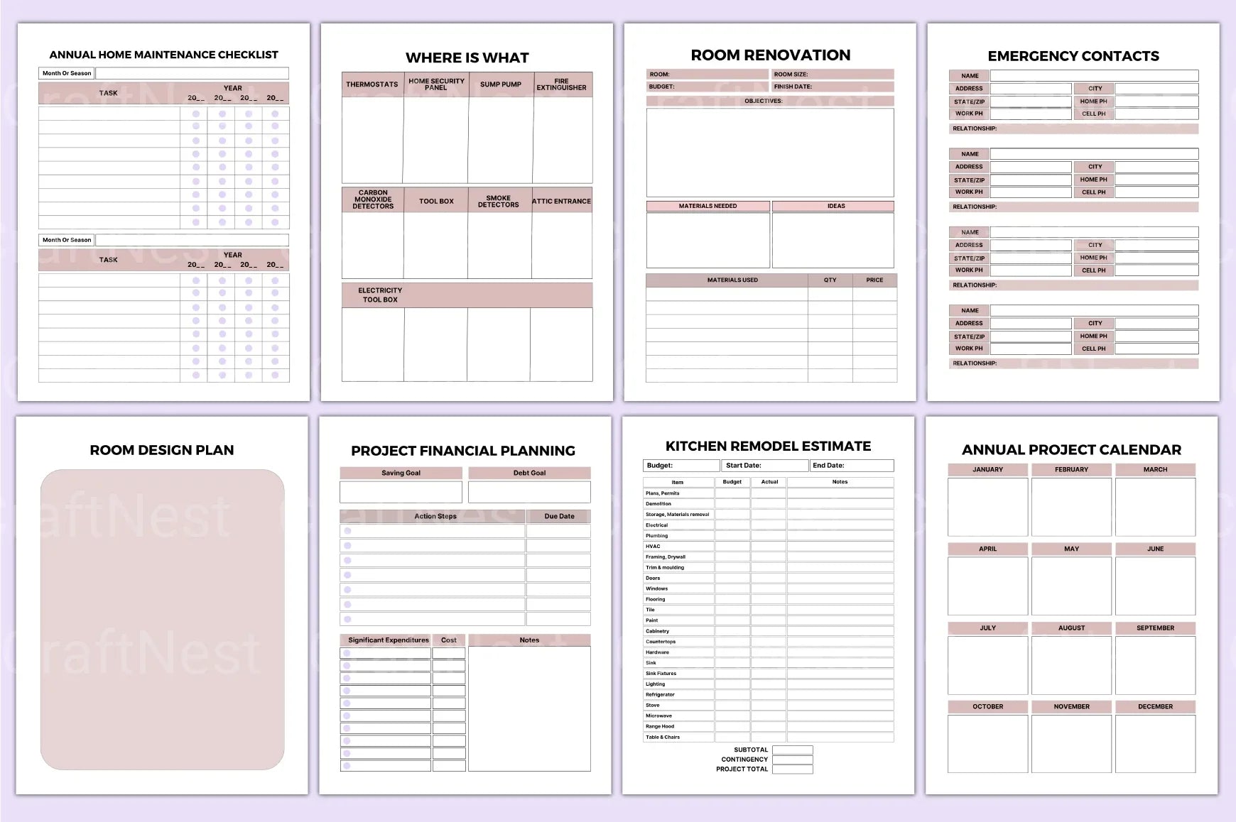 Home Maintenance Planner Guide - CraftNest - Digital Crafting and Art