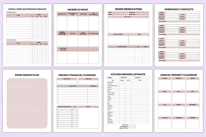 Home Maintenance Planner Guide - CraftNest - Digital Crafting and Art