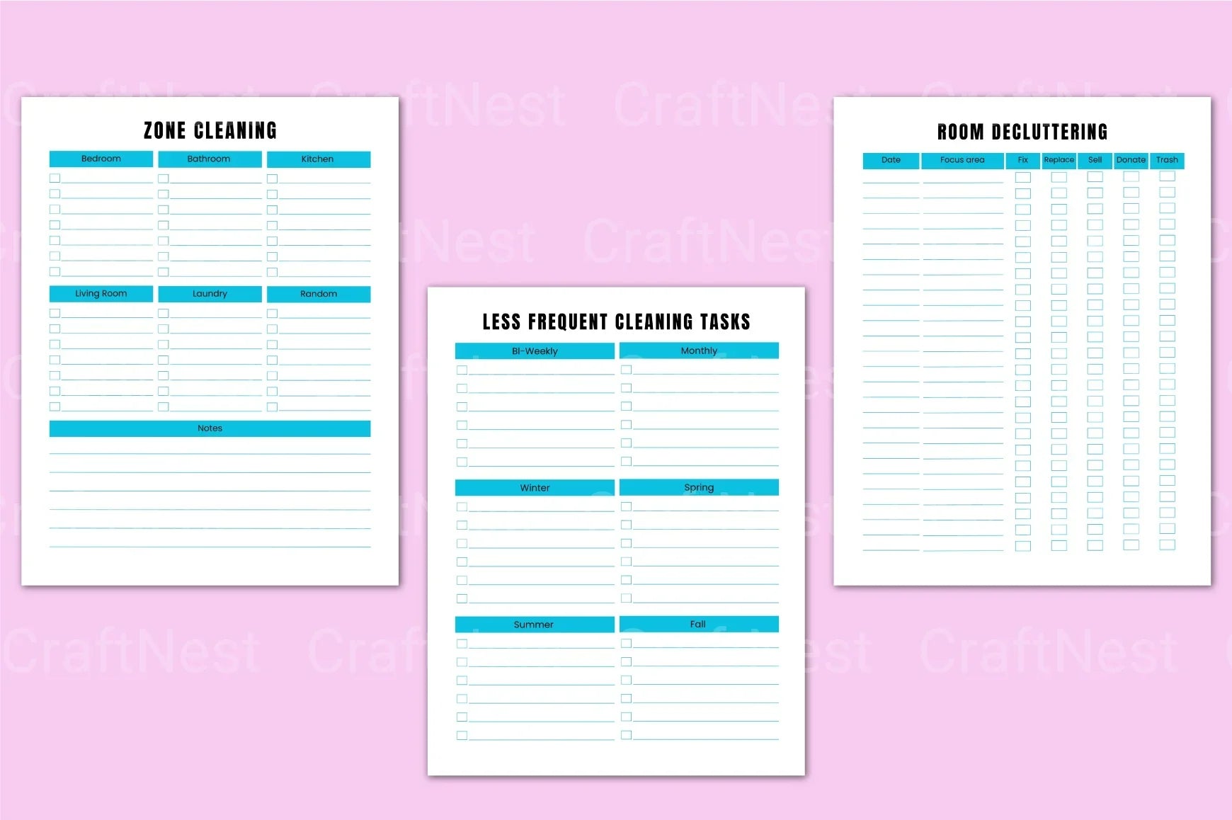 ADHD Cleaning Workbook for Effective Organization - CraftNest - Digital Crafting and Art