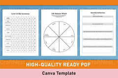 Self Care Wellness Planner for Personal Growth - CraftNest - Digital Crafting and Art