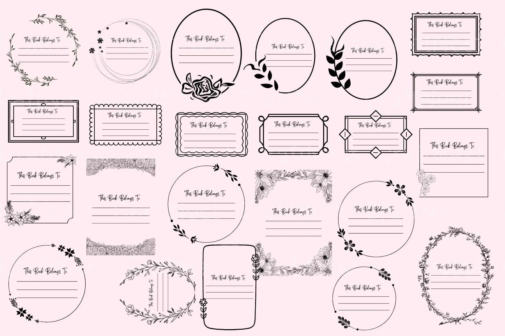 This Book Belongs To: Personalized Bookplate Design - CraftNest - Digital Crafting and Art
