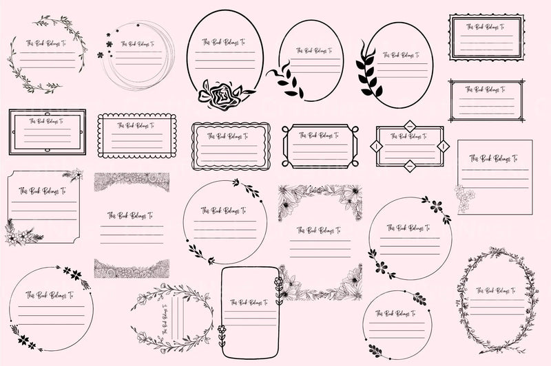 This Book Belongs To: Personalized Bookplate Design - CraftNest - Digital Crafting and Art