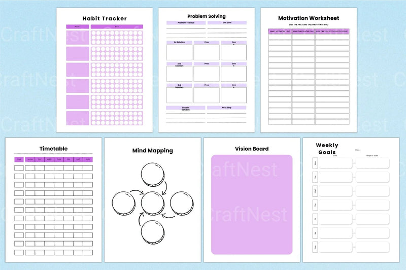 Life Coaching Planner for Personal Growth - CraftNest - Digital Crafting and Art