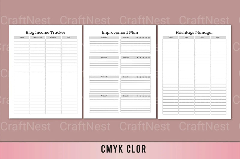 Social Media Planner Template - CraftNest - Digital Crafting and Art