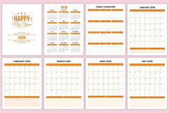 Yearly Monthly Planner Template - CraftNest - Digital Crafting and Art