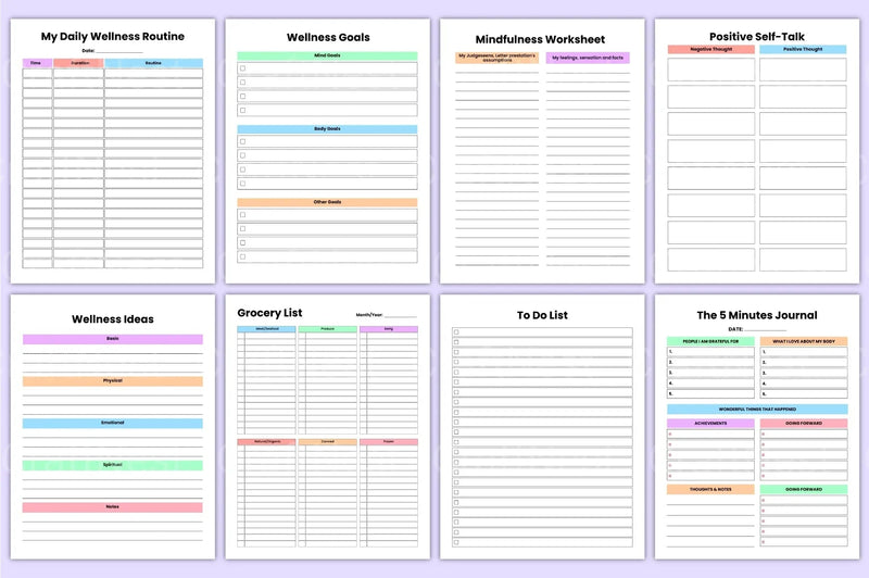 Wellness Lifestyle Organizer - CraftNest - Digital Crafting and Art
