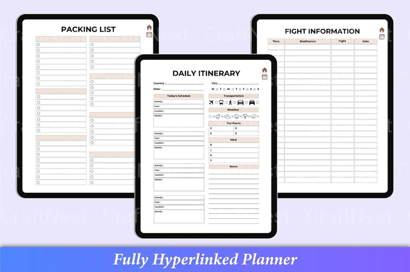 Travel Planner Guide - CraftNest - Digital Crafting and Art