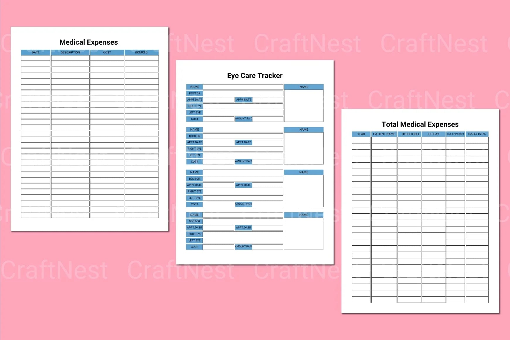 Medical Tracker Tool - CraftNest - Digital Crafting and Art