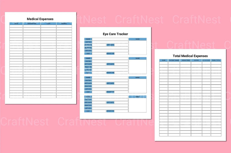 Medical Tracker Tool - CraftNest - Digital Crafting and Art