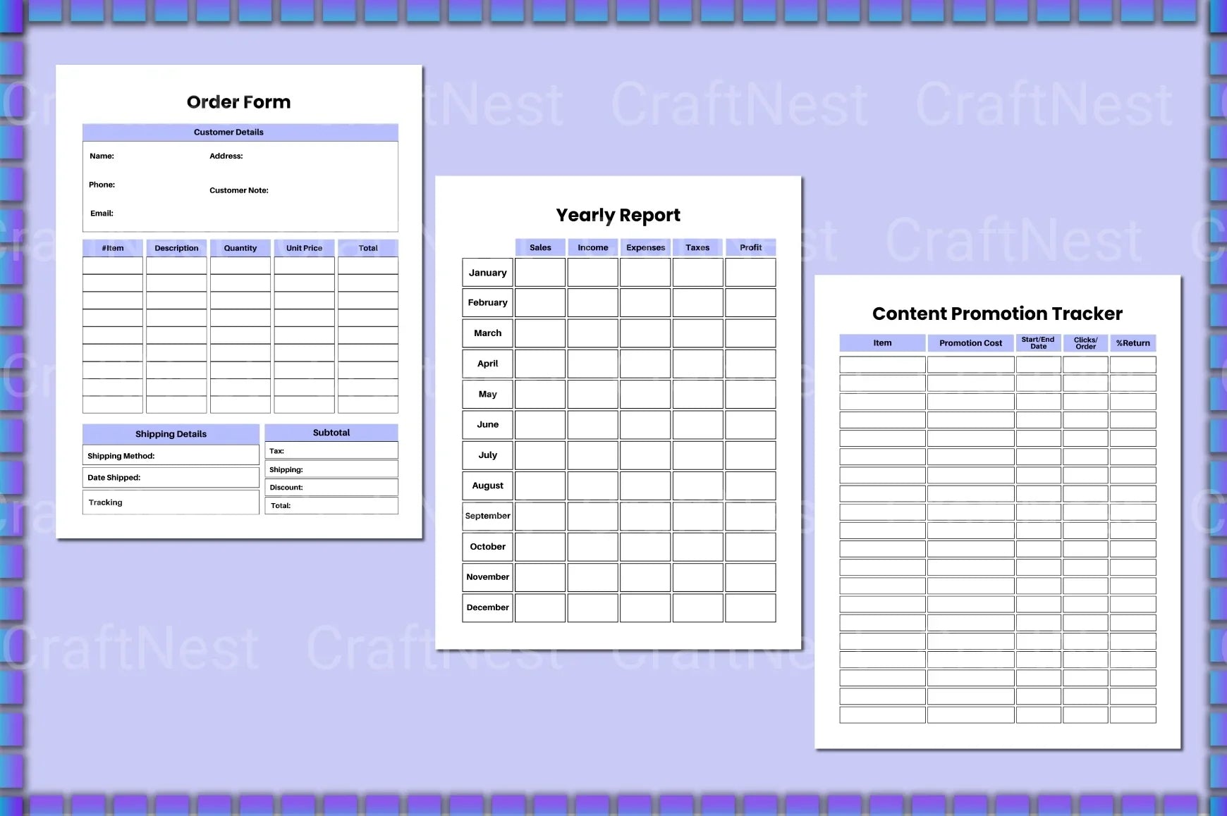 Craft Business Planner Guide - CraftNest - Digital Crafting and Art