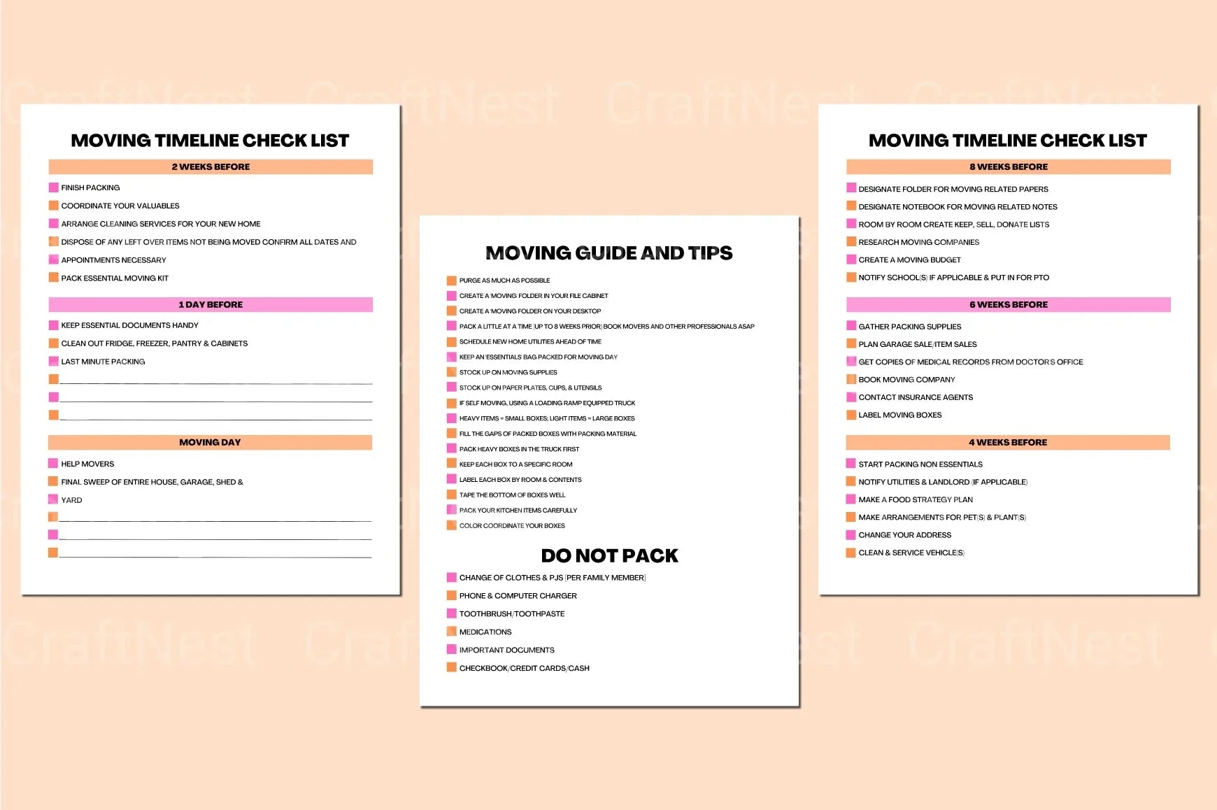 Moving Planner Guide - CraftNest - Digital Crafting and Art