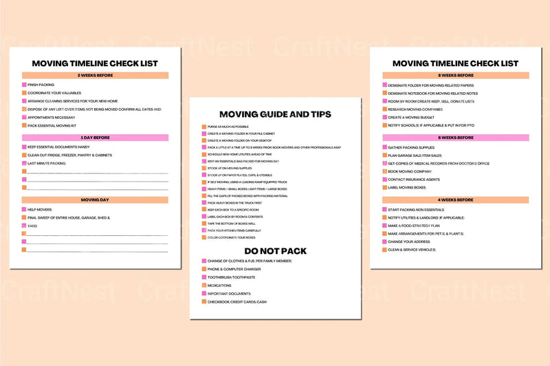 Moving Planner Guide - CraftNest - Digital Crafting and Art