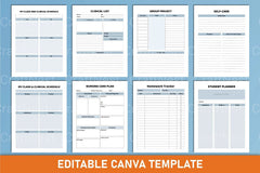 Nursing Student Planner Canva Template - CraftNest - Digital Crafting and Art