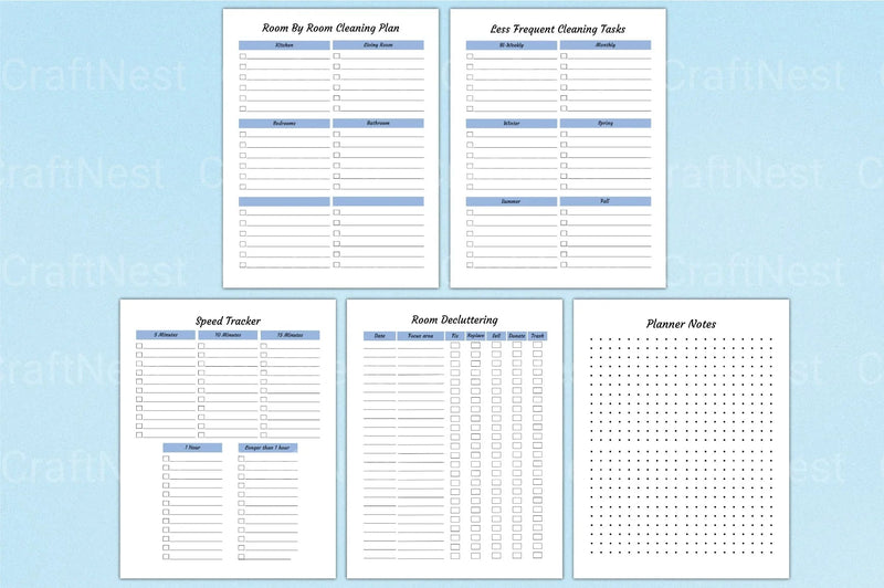 Efficient Cleaning Planner for Organized Homes - CraftNest - Digital Crafting and Art