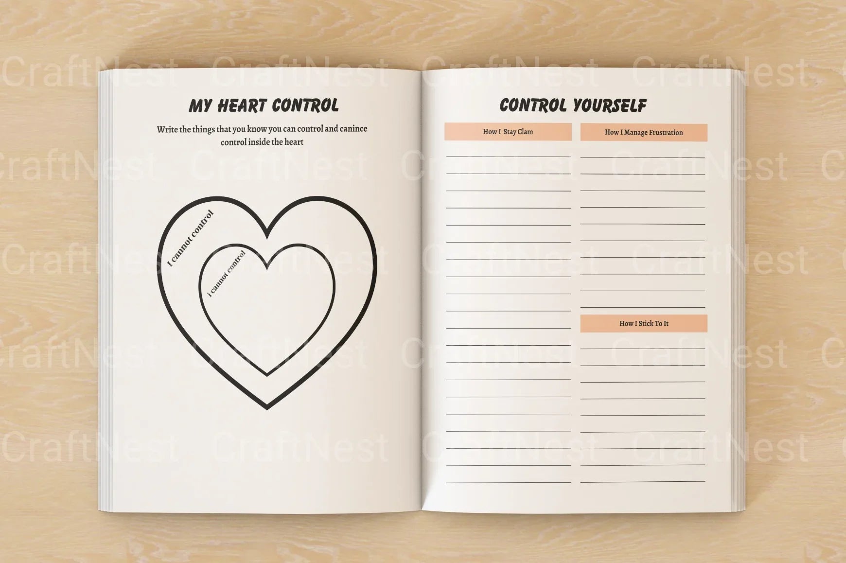 Self Control Activity Book for Kids - CraftNest - Digital Crafting and Art