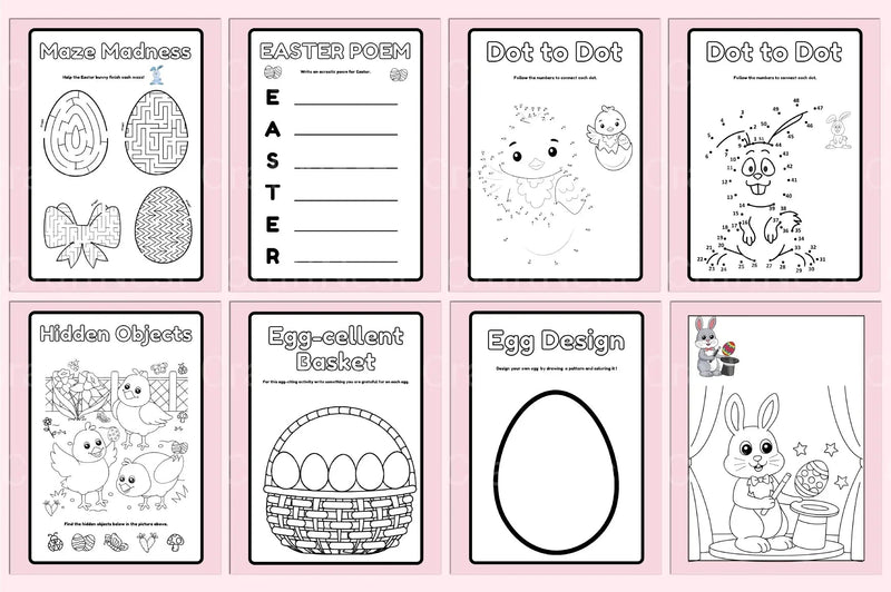 Easter Activity Coloring Book for Kids - CraftNest - Digital Crafting and Art