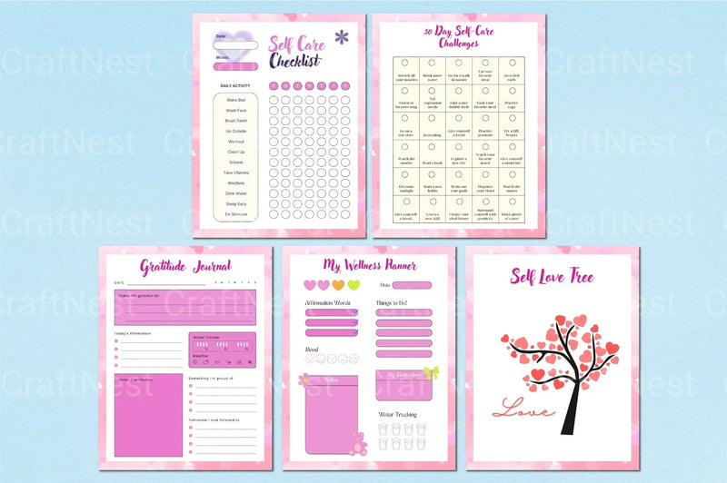 Self Love Workbook for Personal Growth - CraftNest - Digital Crafting and Art