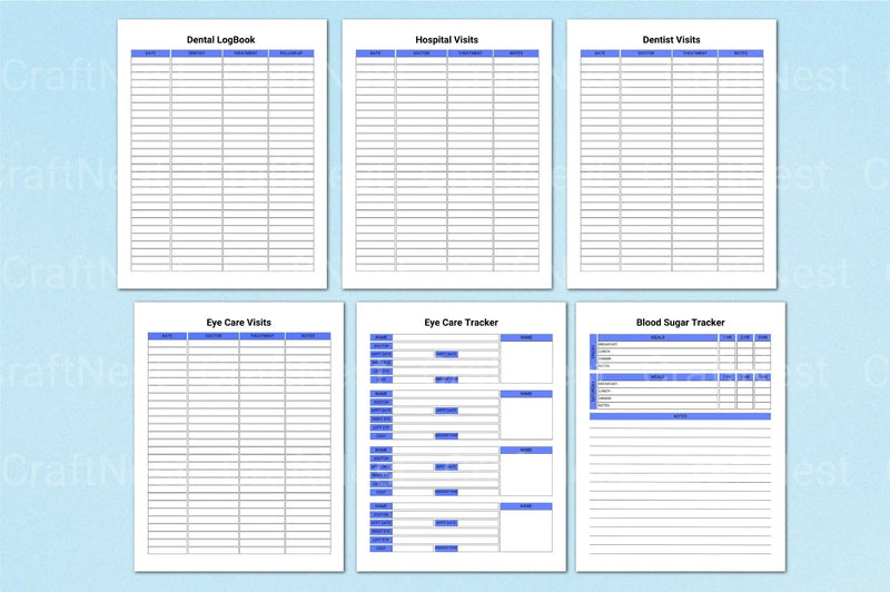 Medical Planner Template - CraftNest - Digital Crafting and Art