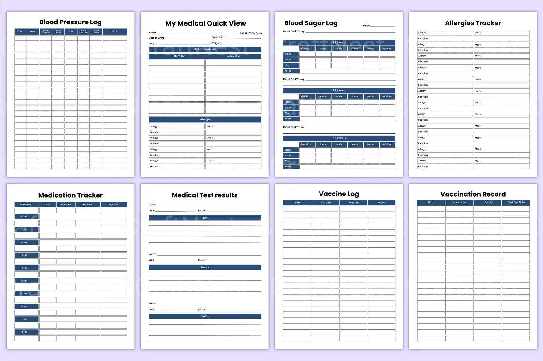 Comprehensive Medical Workbook - CraftNest - Digital Crafting and Art
