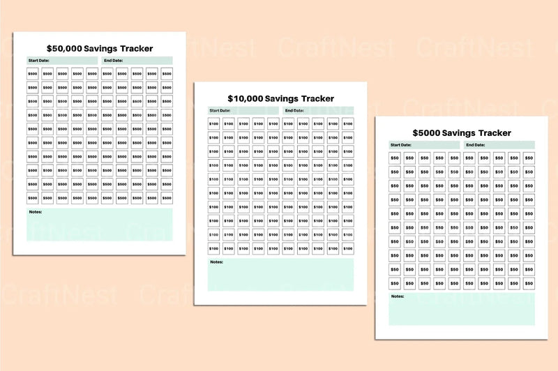 Efficient Saving Tracker for Budget Management - CraftNest - Digital Crafting and Art